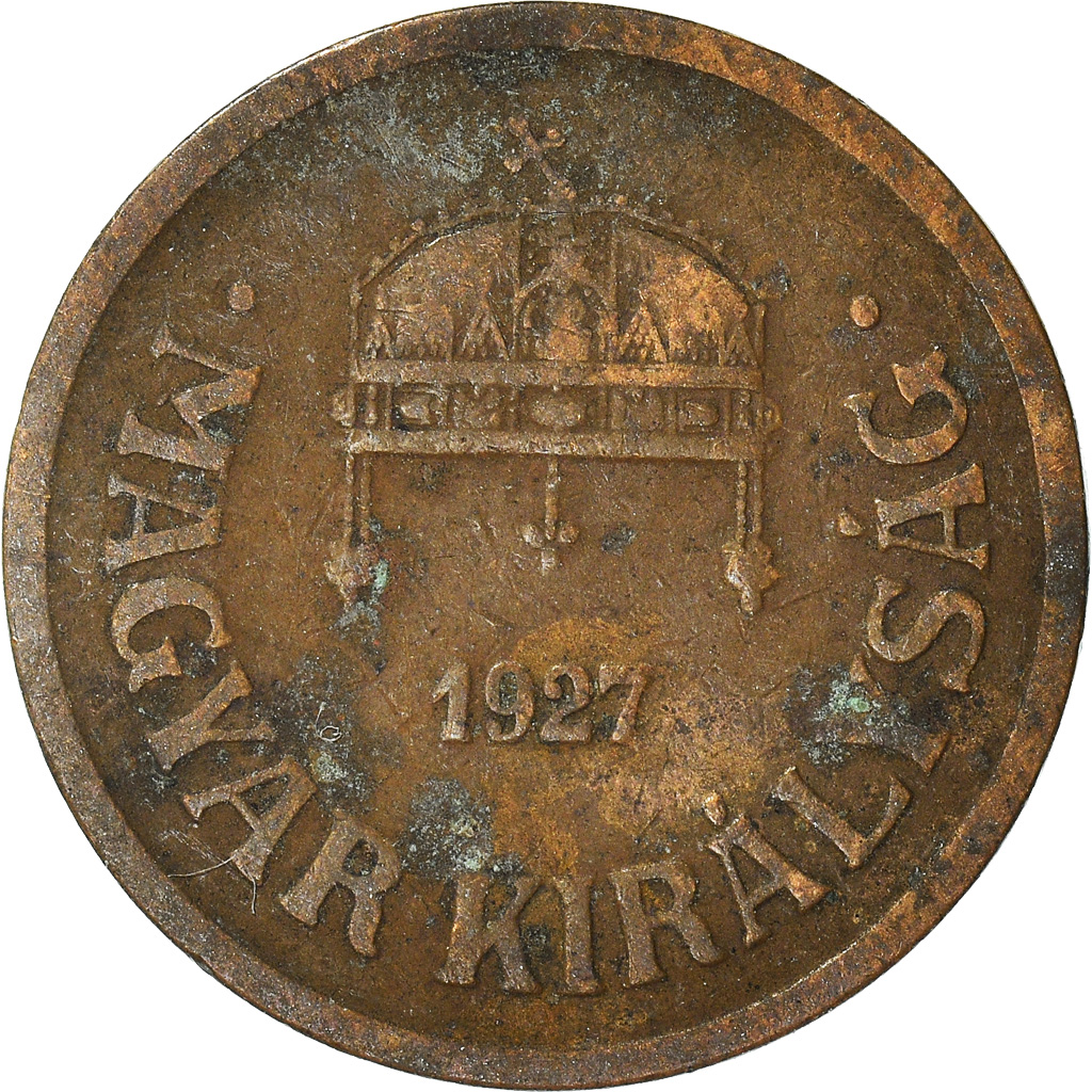 Moneda, Hungría, 2 Filler, 1927