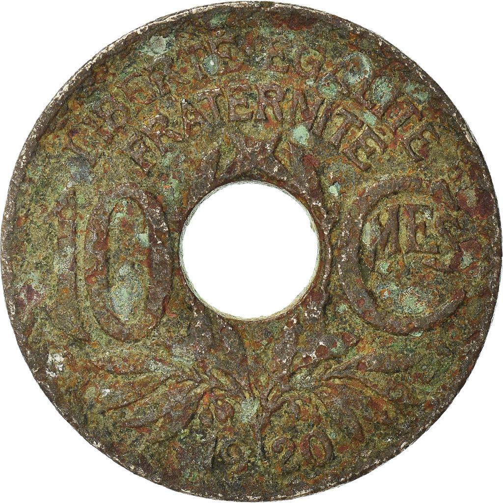 Moneda, Francia, 10 Centimes, 1920