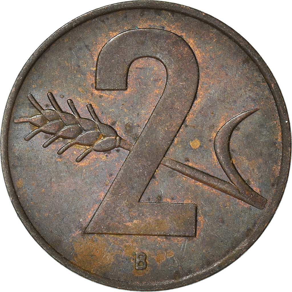 Moneda, Suiza, 2 Rappen, 1963
