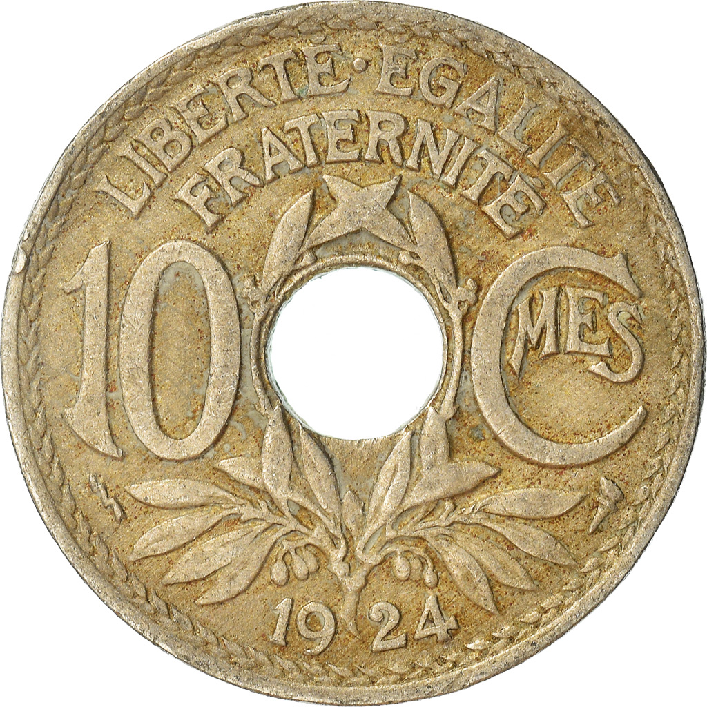 Moneda, Francia, 10 Centimes, 1924