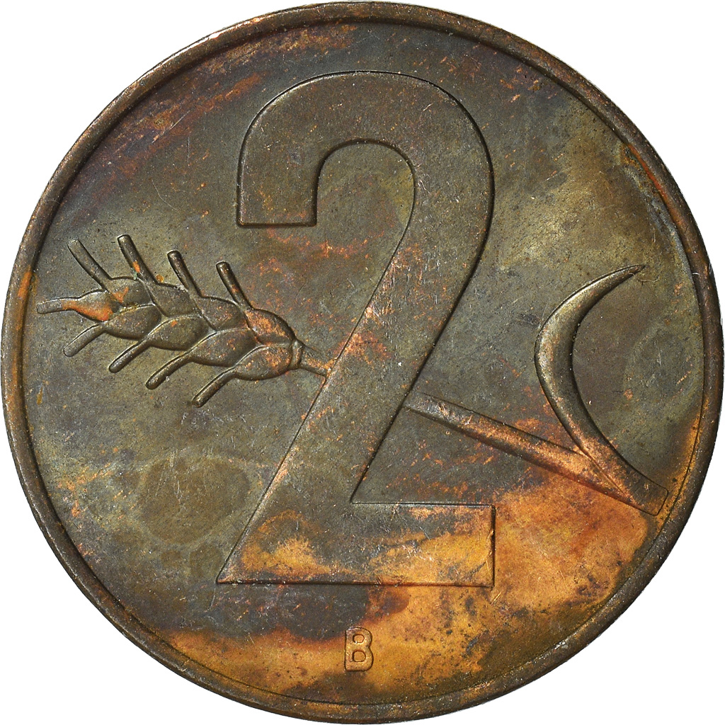 Moneda, Suiza, 2 Rappen, 1963