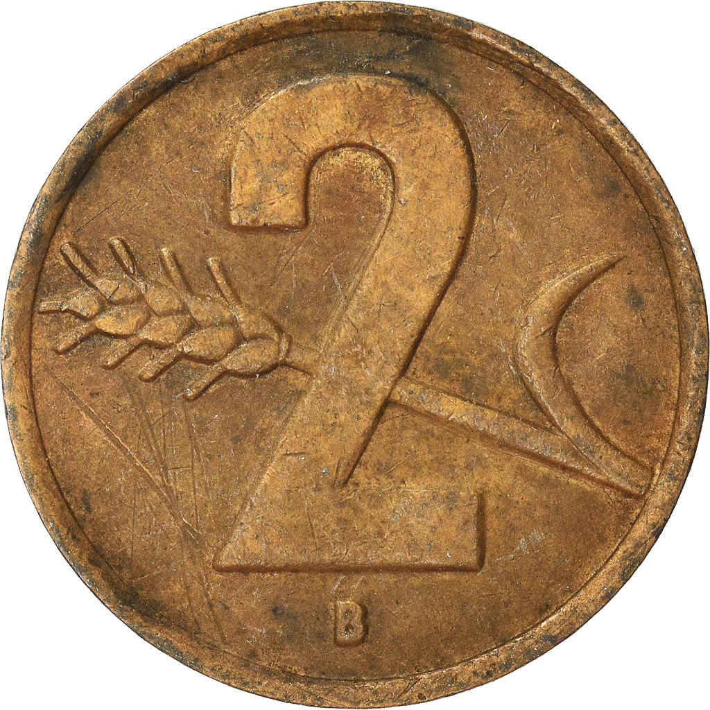Moneda, Suiza, 2 Rappen, 1948