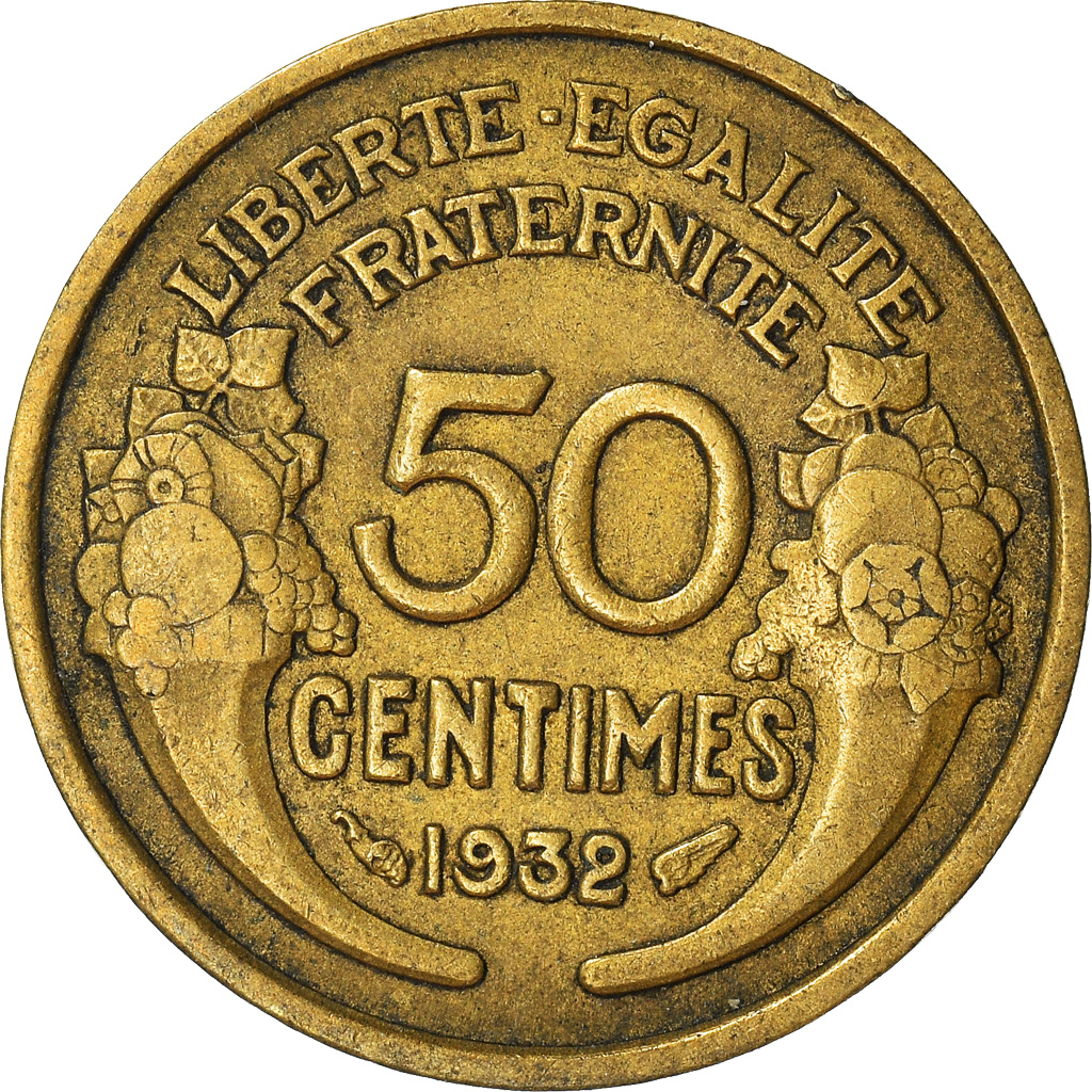 Moneda, Francia, 50 Centimes, 1932