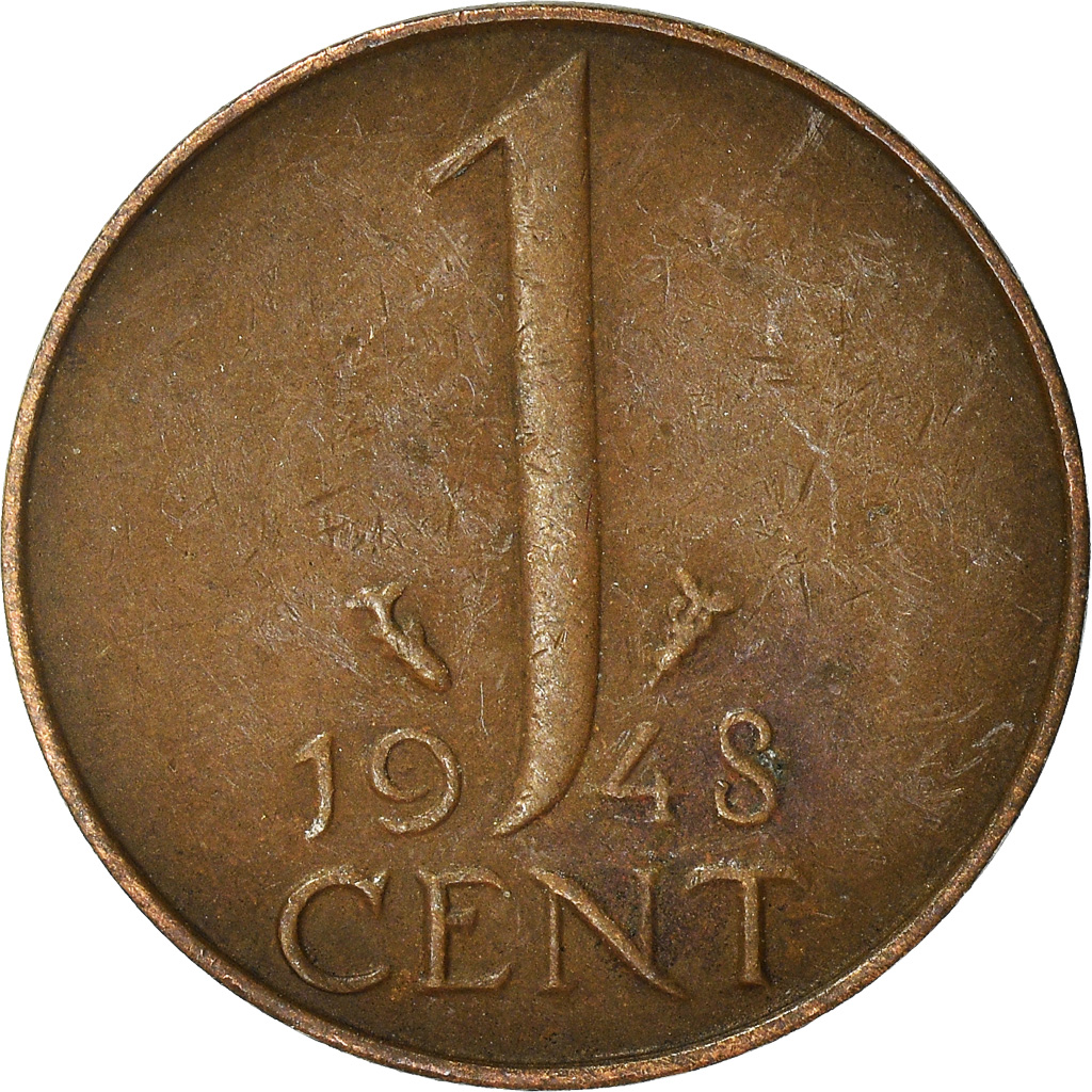 Moneda, Países Bajos, Cent, 1948