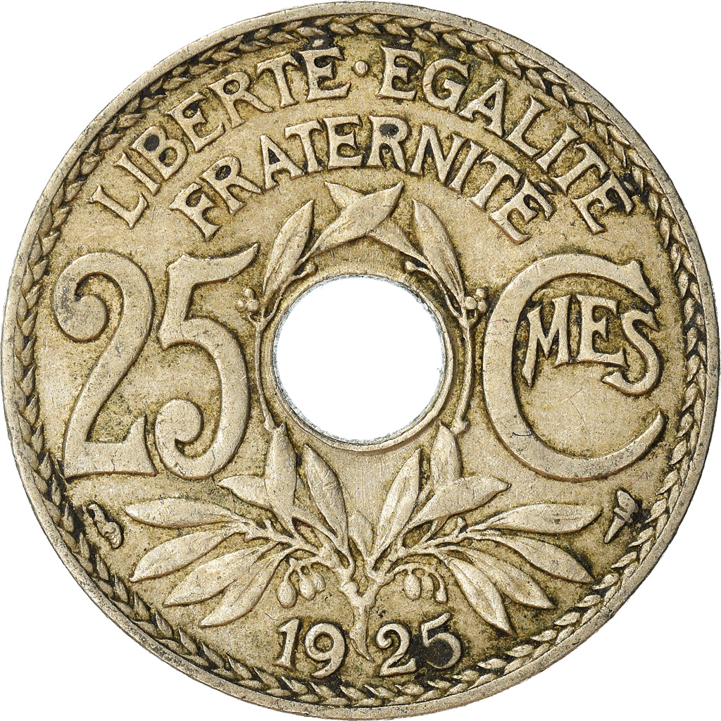 Moneda, Francia, 25 Centimes, 1925