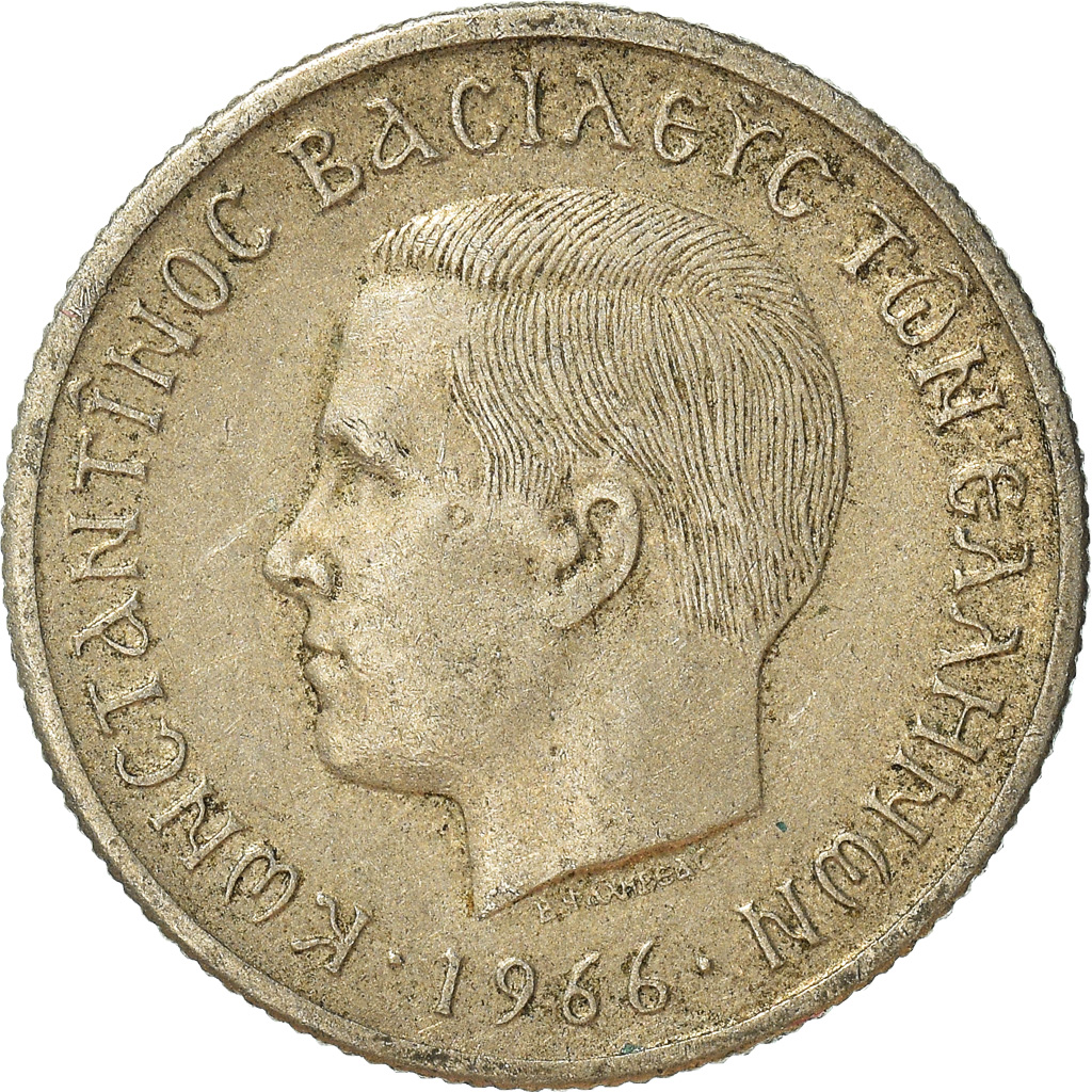 Moneda, Grecia, 50 Lepta, 1966