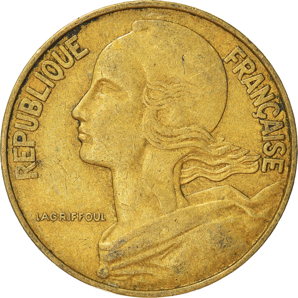 Moneda, Francia, 20 Centimes, 1968