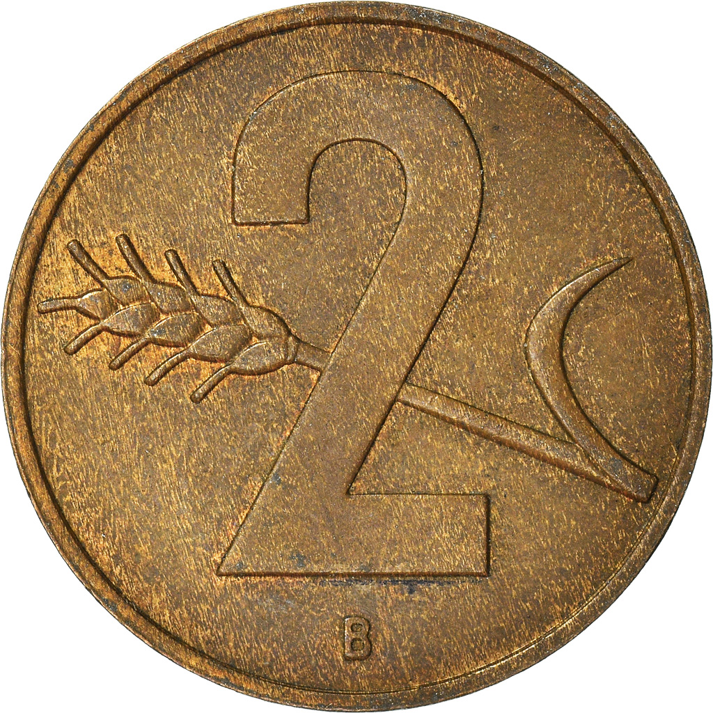 Moneda, Suiza, 2 Rappen, 1957