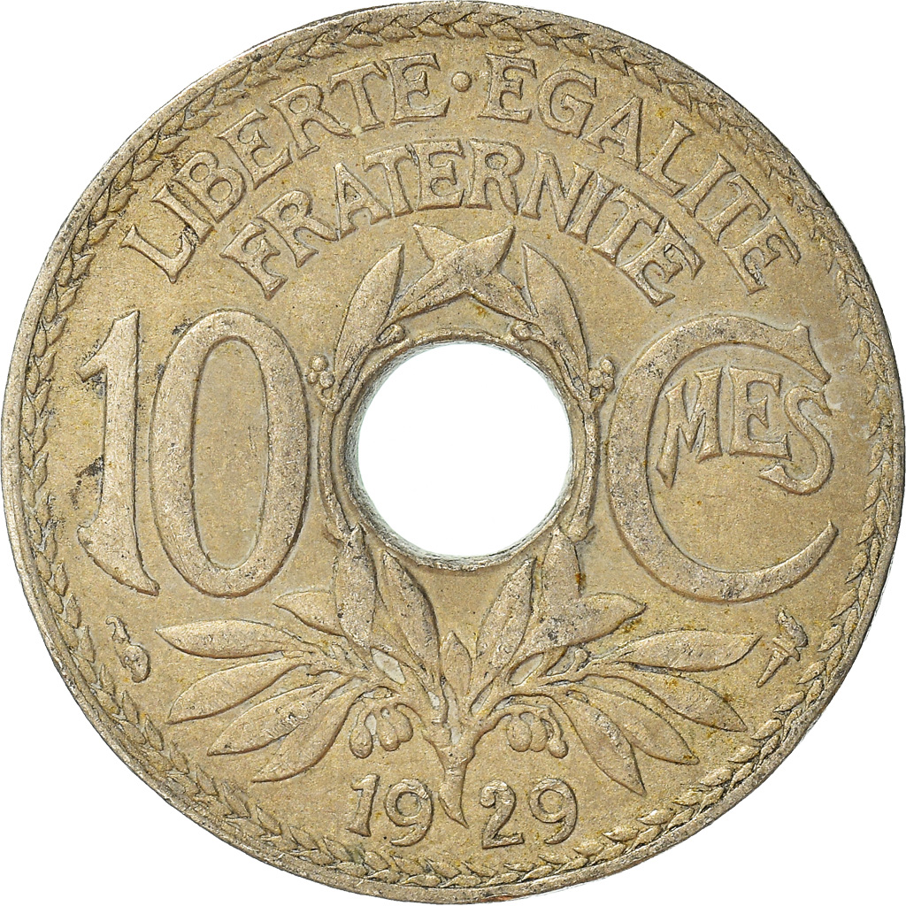 Moneda, Francia, 10 Centimes, 1929