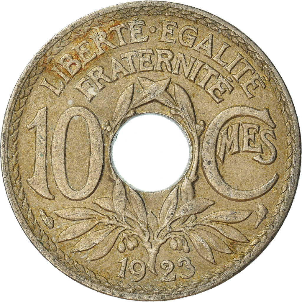 Moneda, Francia, 10 Centimes, 1923