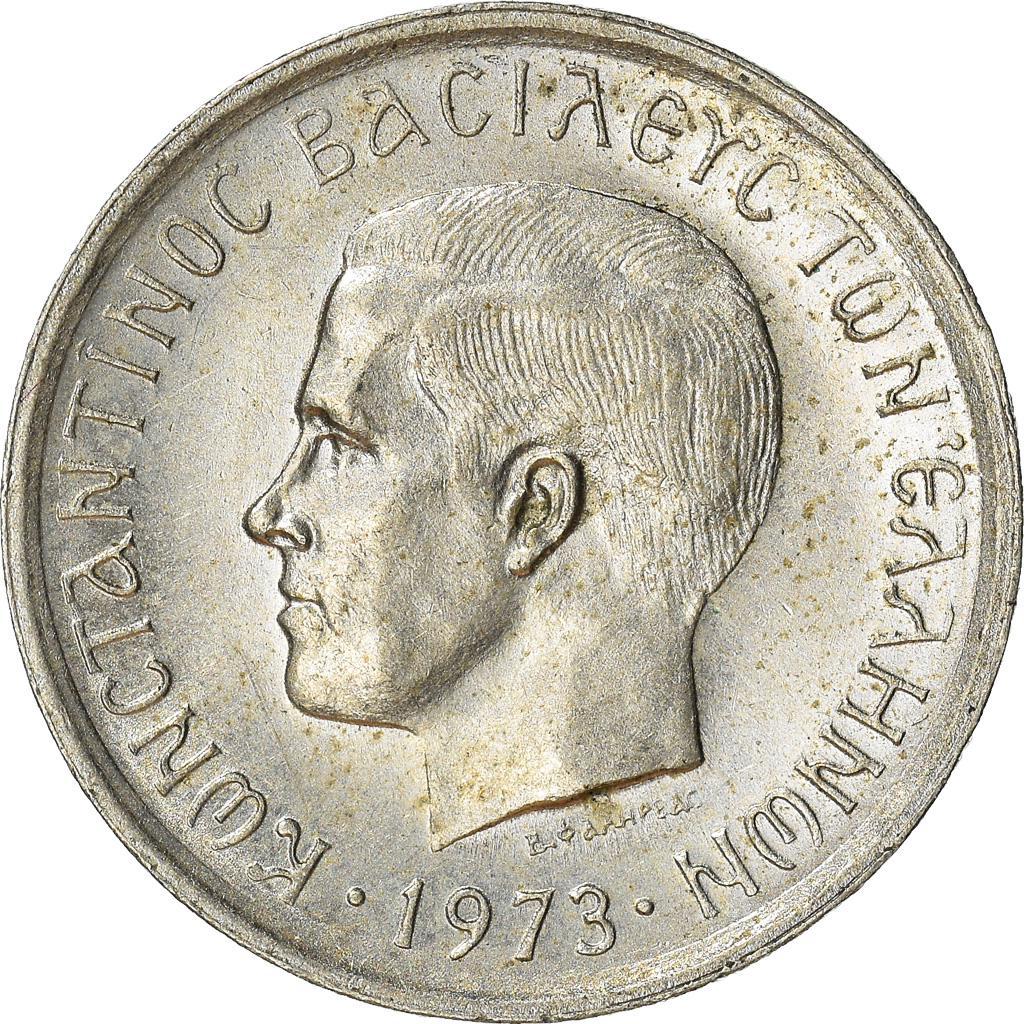 Moneda, Grecia, 50 Lepta, 1973