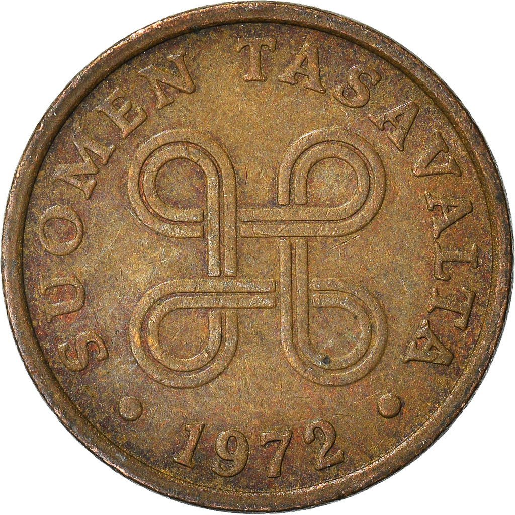 Moneda, Finlandia, 5 Pennia, 1972