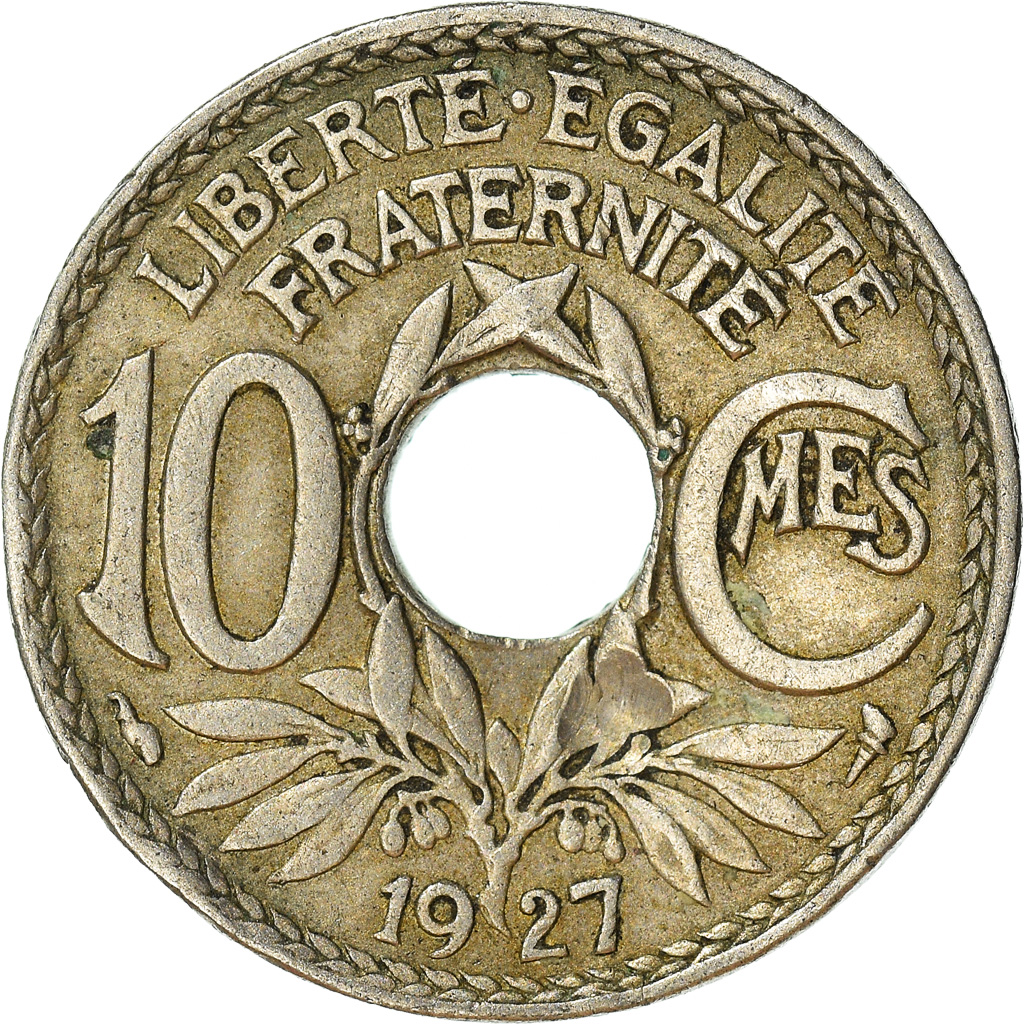 Moneda, Francia, 10 Centimes, 1927
