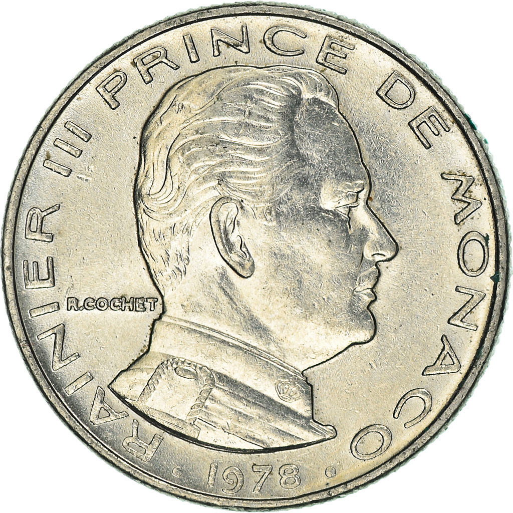Moneda, Mónaco, 1/2 Franc, 1978