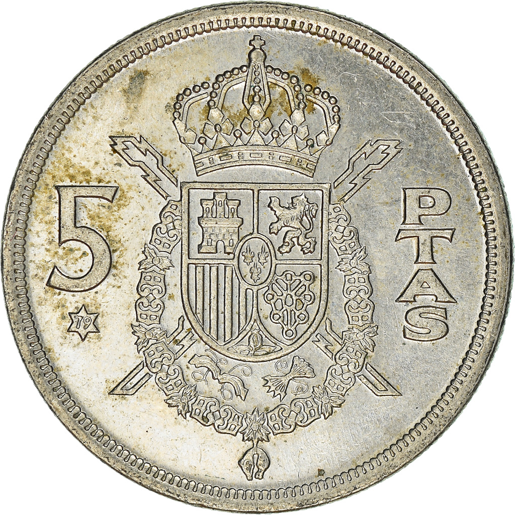 Moneda, España, 5 Pesetas, 1975 (79)