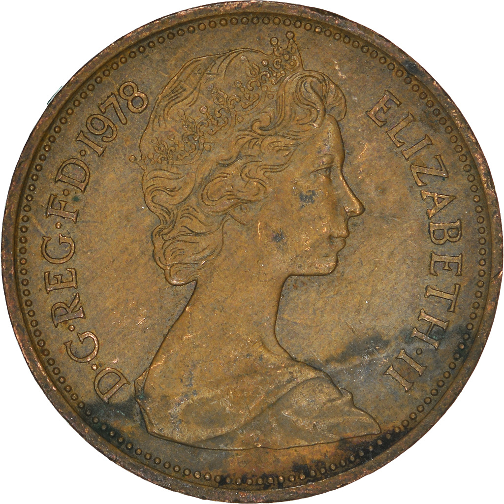 Moneda, Gran Bretaña, 2 New Pence, 1978