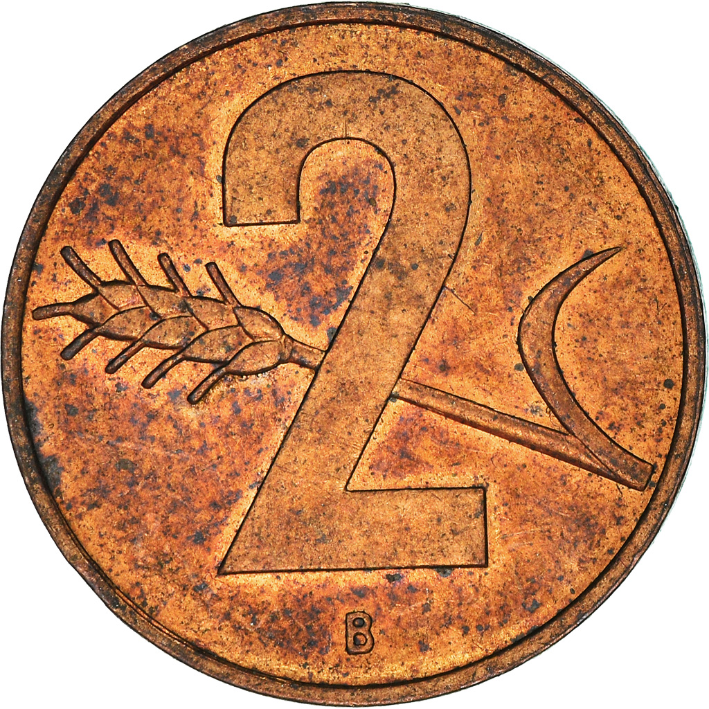 Moneda, Suiza, 2 Rappen, 1958