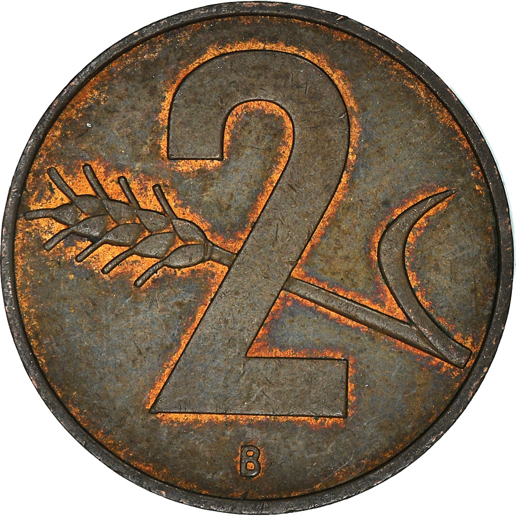 Moneda, Suiza, 2 Rappen, 1963