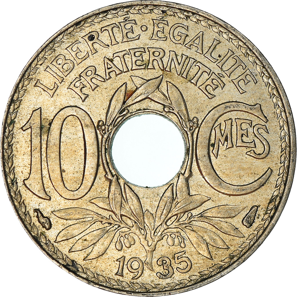 Moneda, Francia, 10 Centimes, 1935