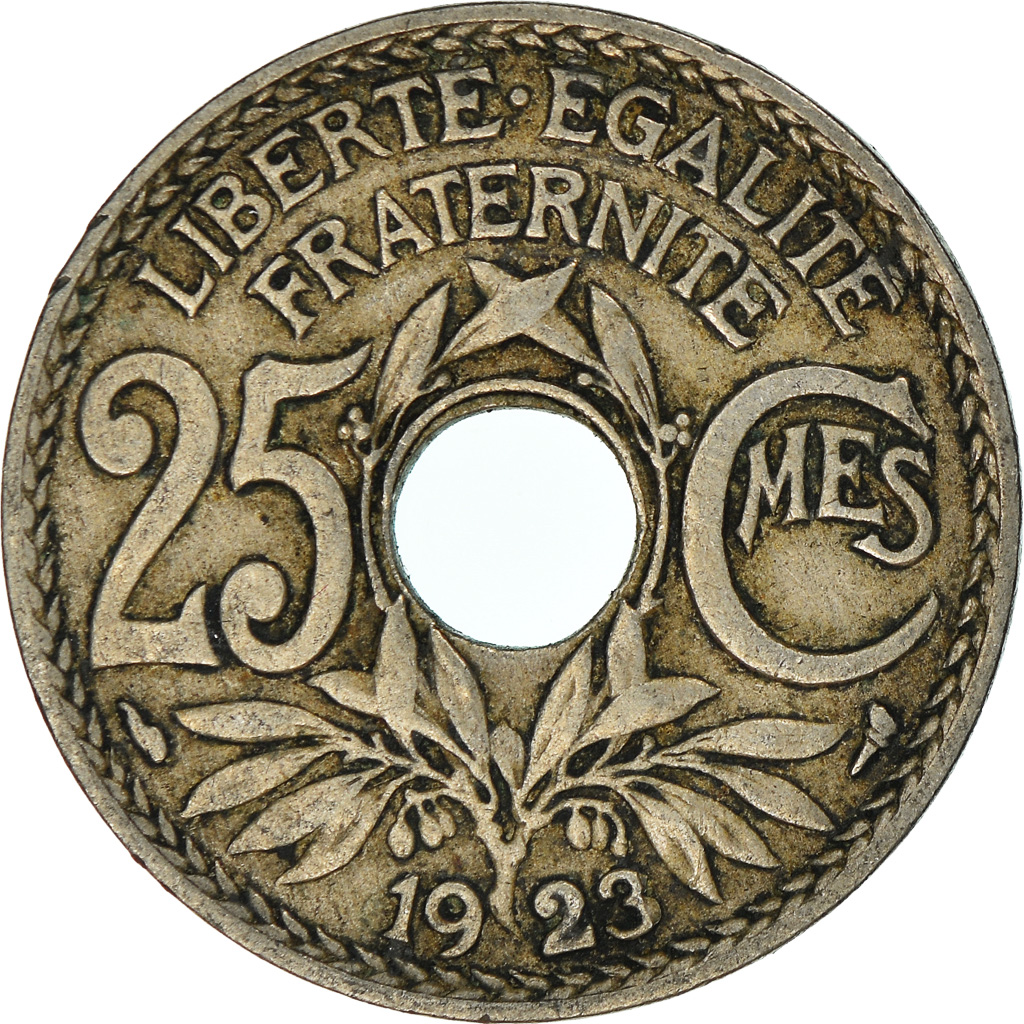 Moneda, Francia, 25 Centimes, 1923