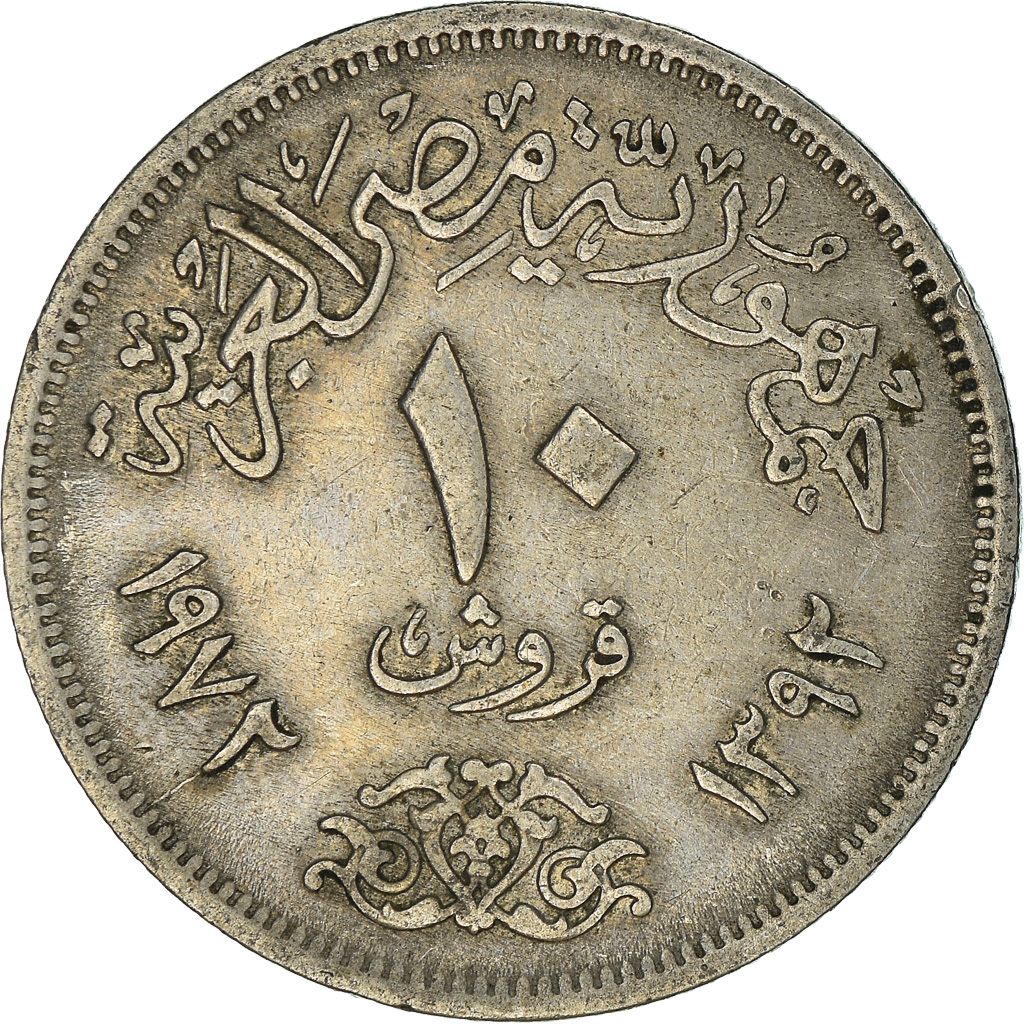 Coin, Egypt, 10 Piastres, 1972