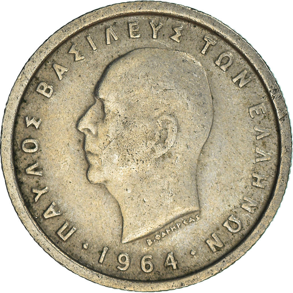 Moneda, Grecia, 50 Lepta, 1964
