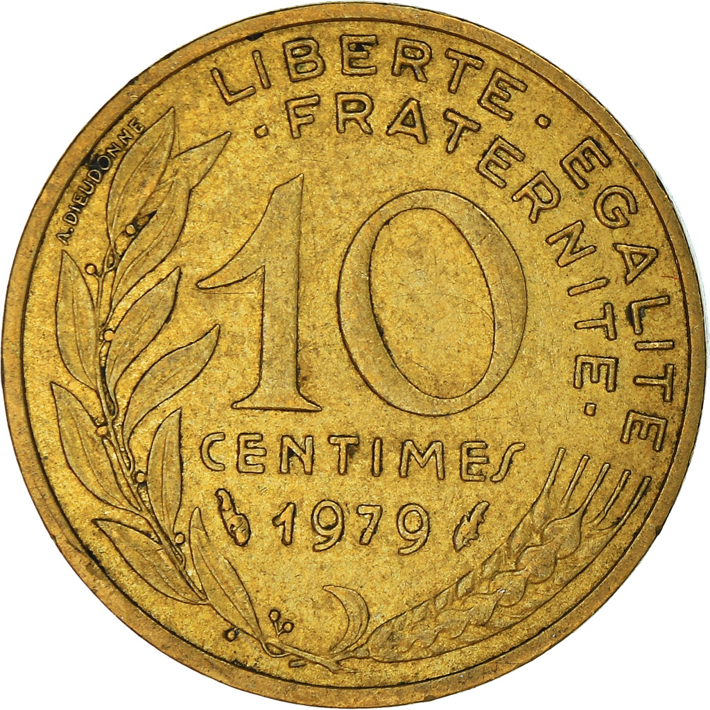 Moneda, Francia, 10 Centimes, 1979
