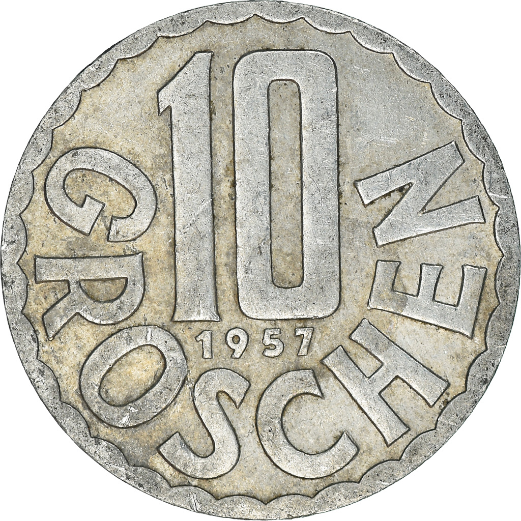 Moneda, Austria, 10 Groschen, 1957