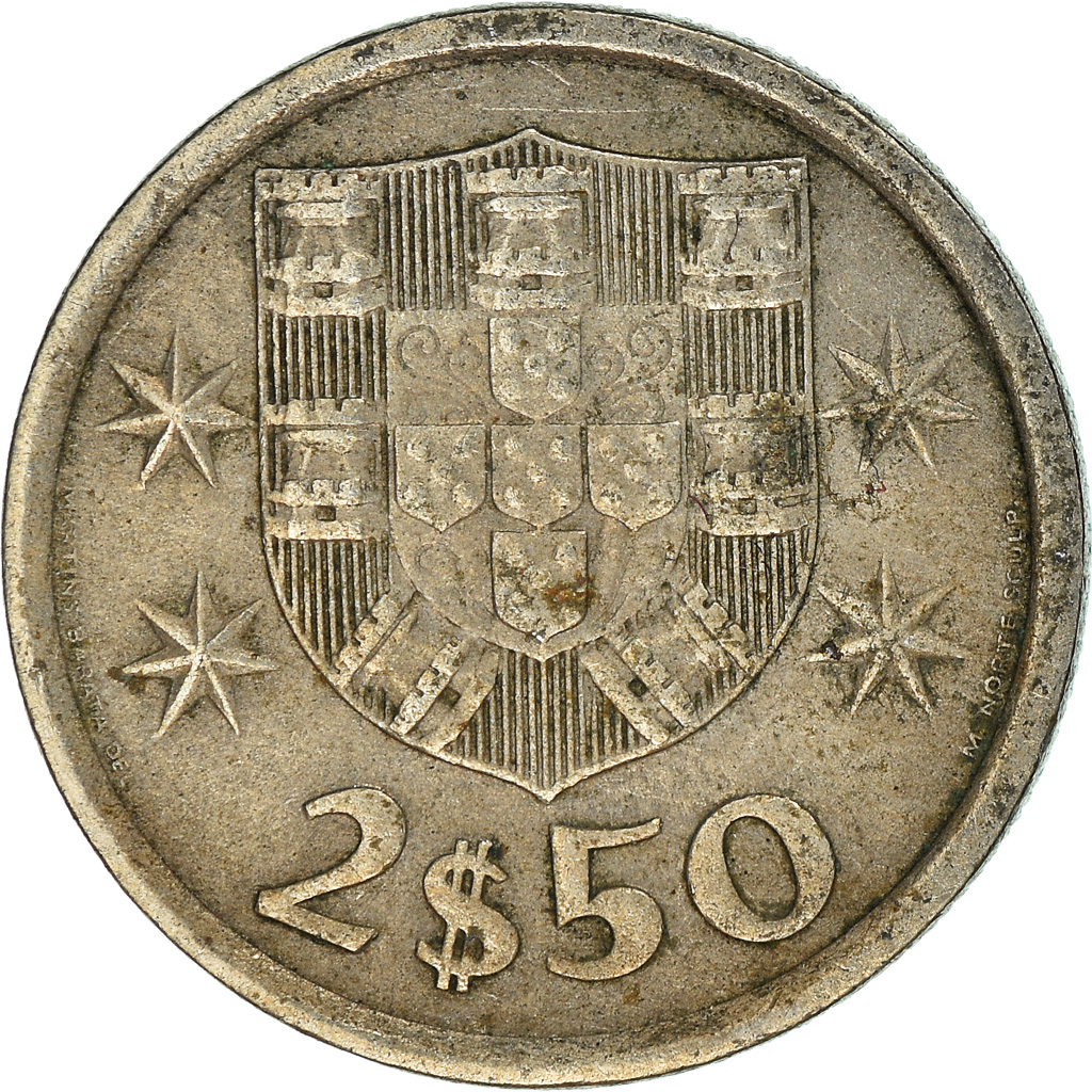 Moneda, Portugal, 2-1/2 Escudos, 1974
