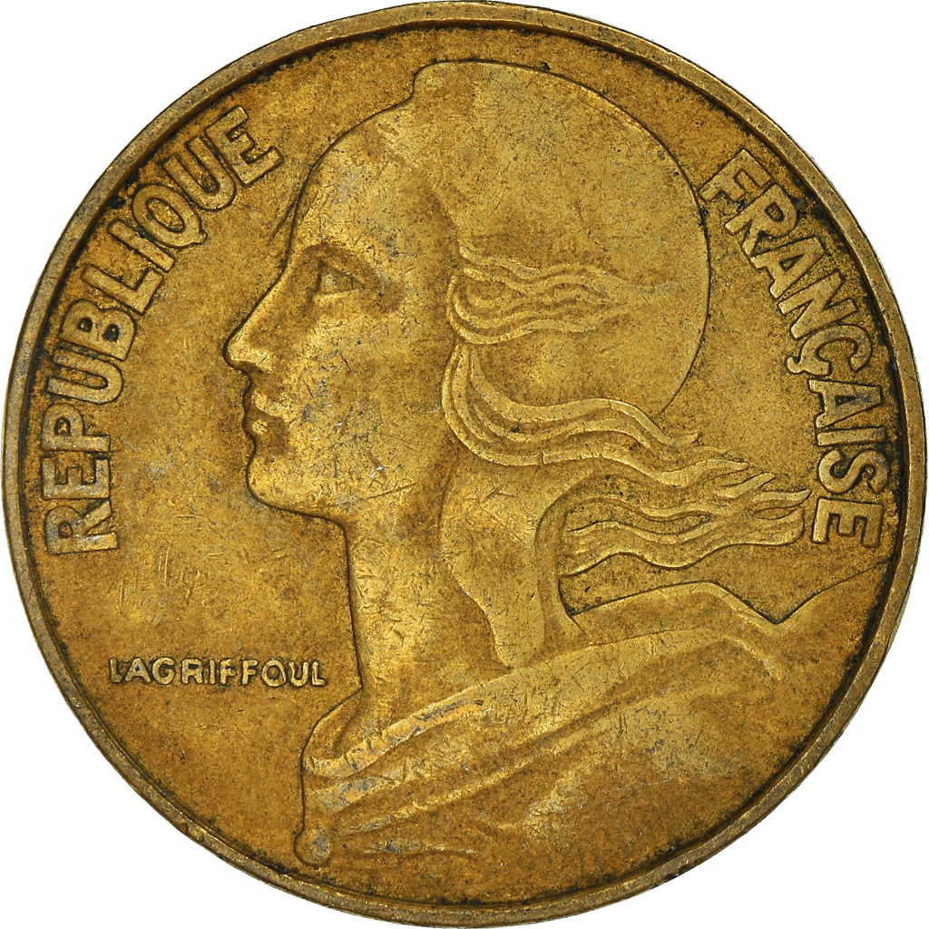 Moneda, Francia, 20 Centimes, 1963