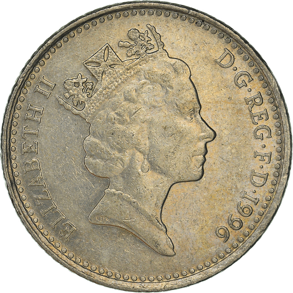 Moneda, Gran Bretaña, 10 Pence, 1996