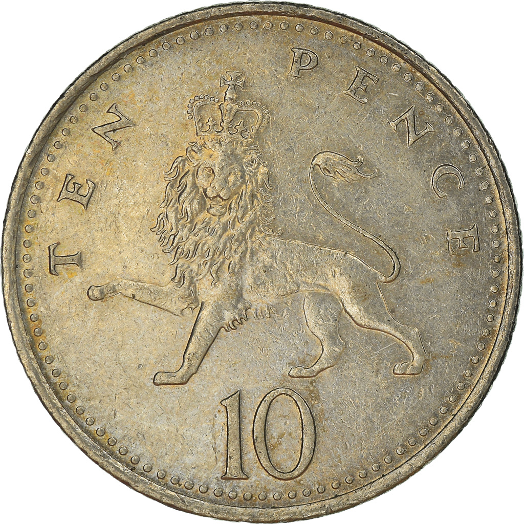 Moneda, Gran Bretaña, 10 Pence, 1996
