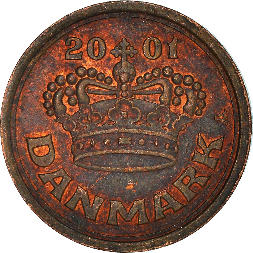 Moneda, Dinamarca, 25 Öre, 2001