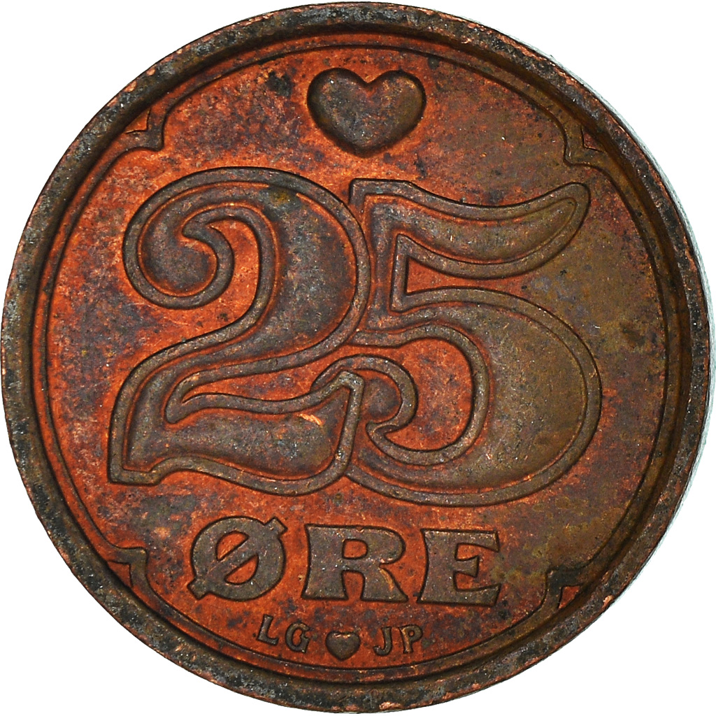 Moneda, Dinamarca, 25 Öre, 2001