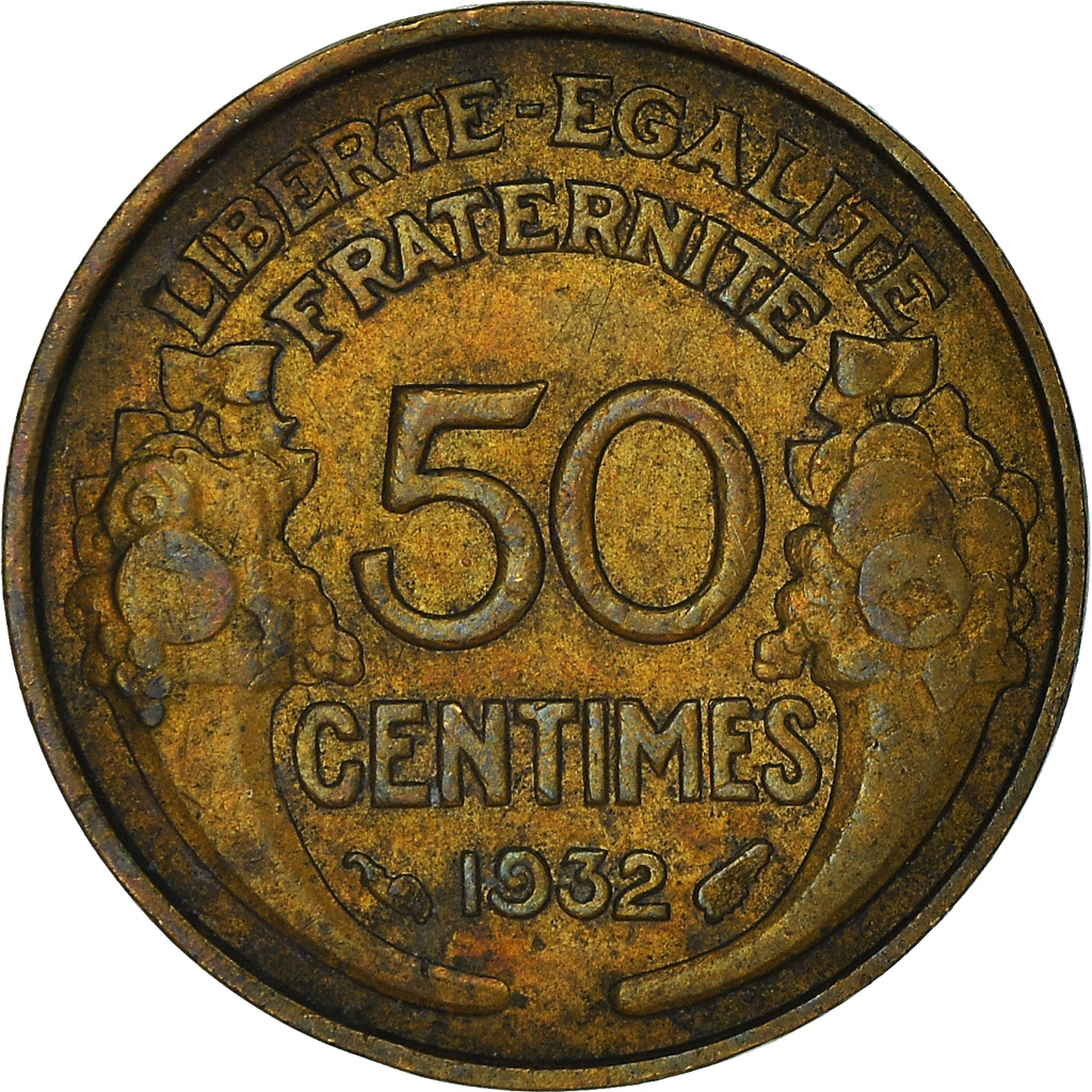 Moneda, Francia, 50 Centimes, 1932
