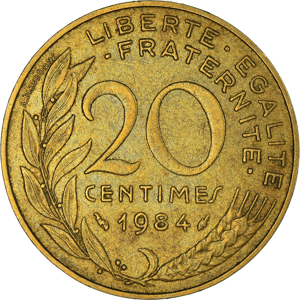 Moneda, Francia, 20 Centimes