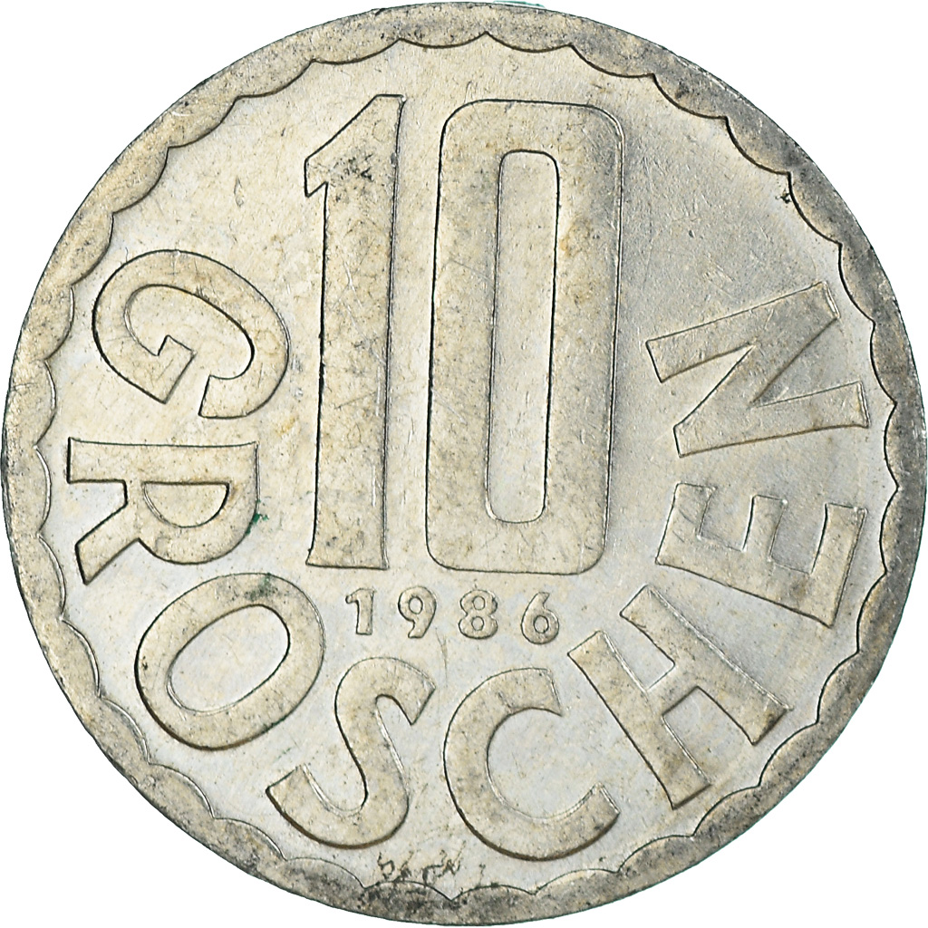 Moneda, Austria, 10 Groschen, 1986