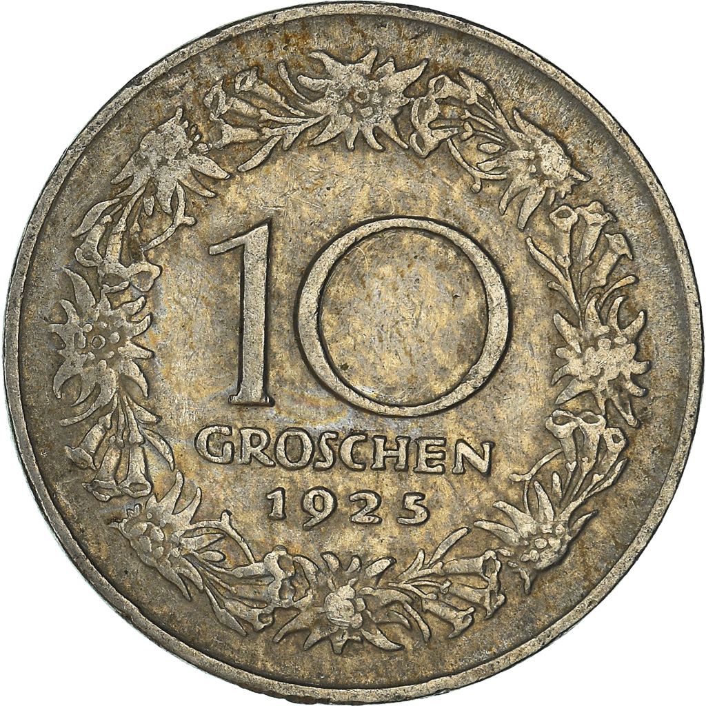 Moneda, Austria, 10 Groschen, 1925