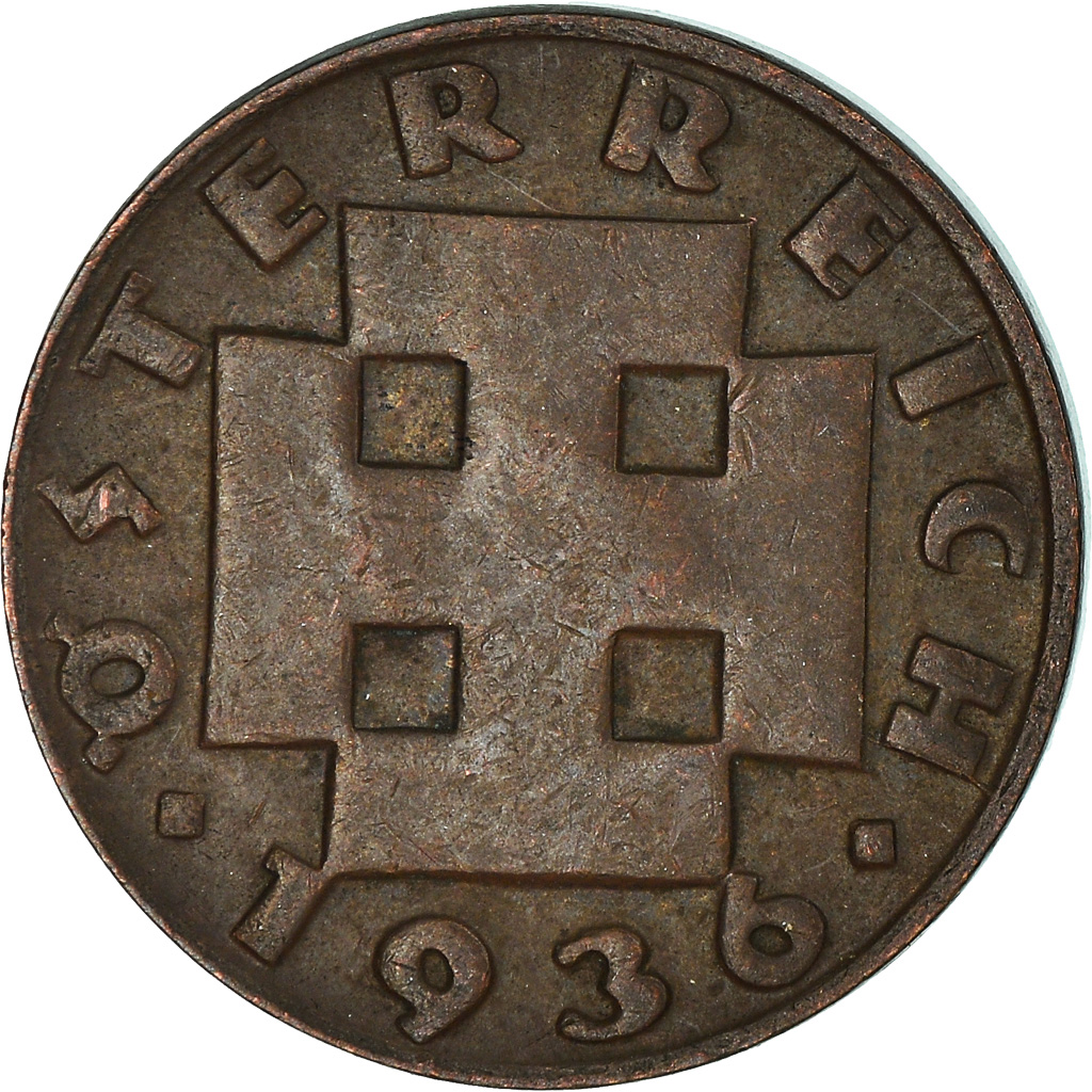 Moneda, Austria, 2 Groschen, 1936