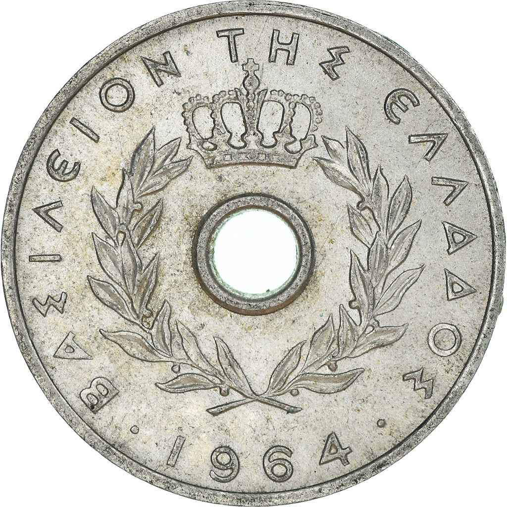 Moneda, Grecia, 10 Lepta, 1964