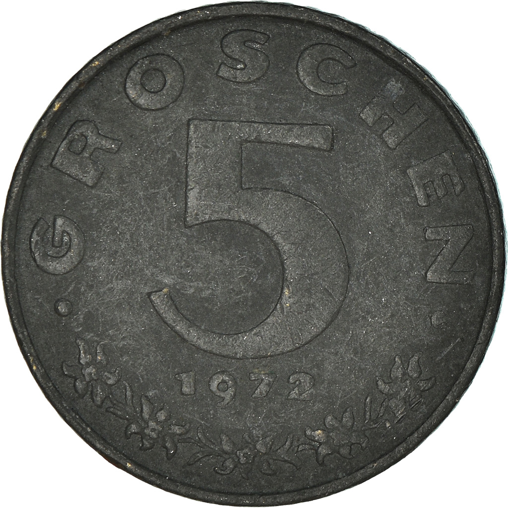 Moneda, Austria, 5 Groschen, 1972