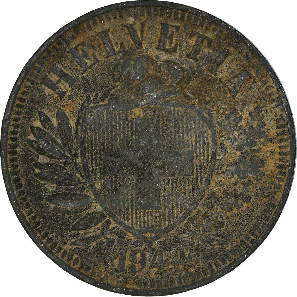 Moneda, Suiza, 2 Rappen, 1944