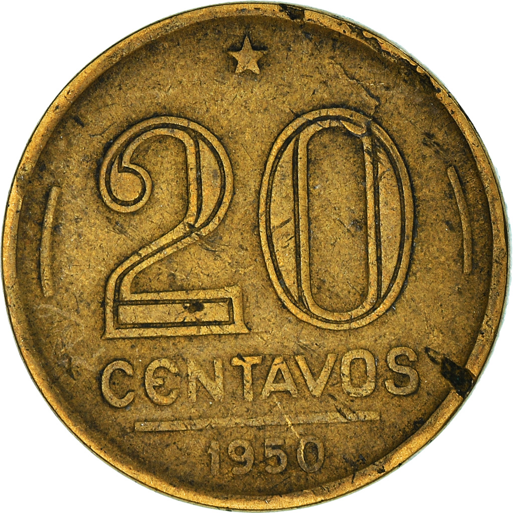 Moneda, Brasil, 20 Centavos, 1950
