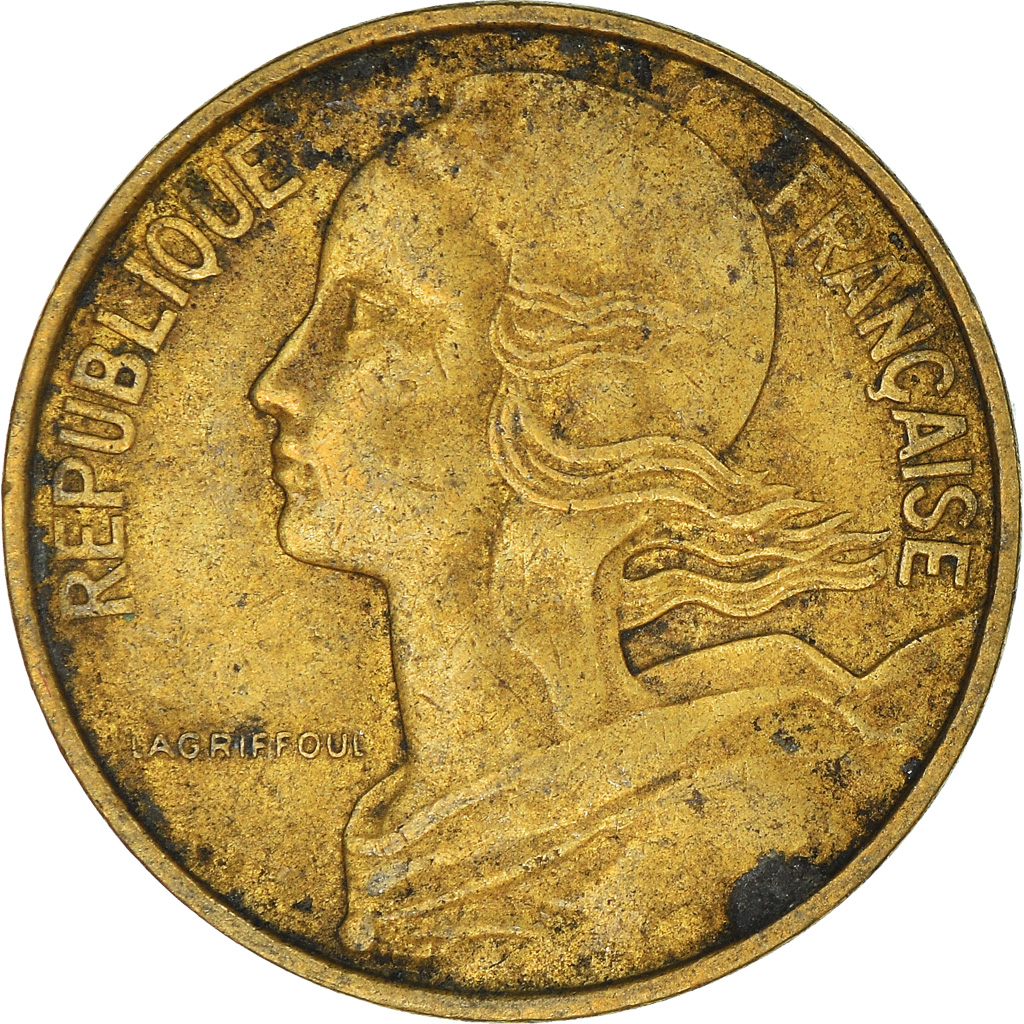 Moneda, Francia, 10 Centimes, 1963