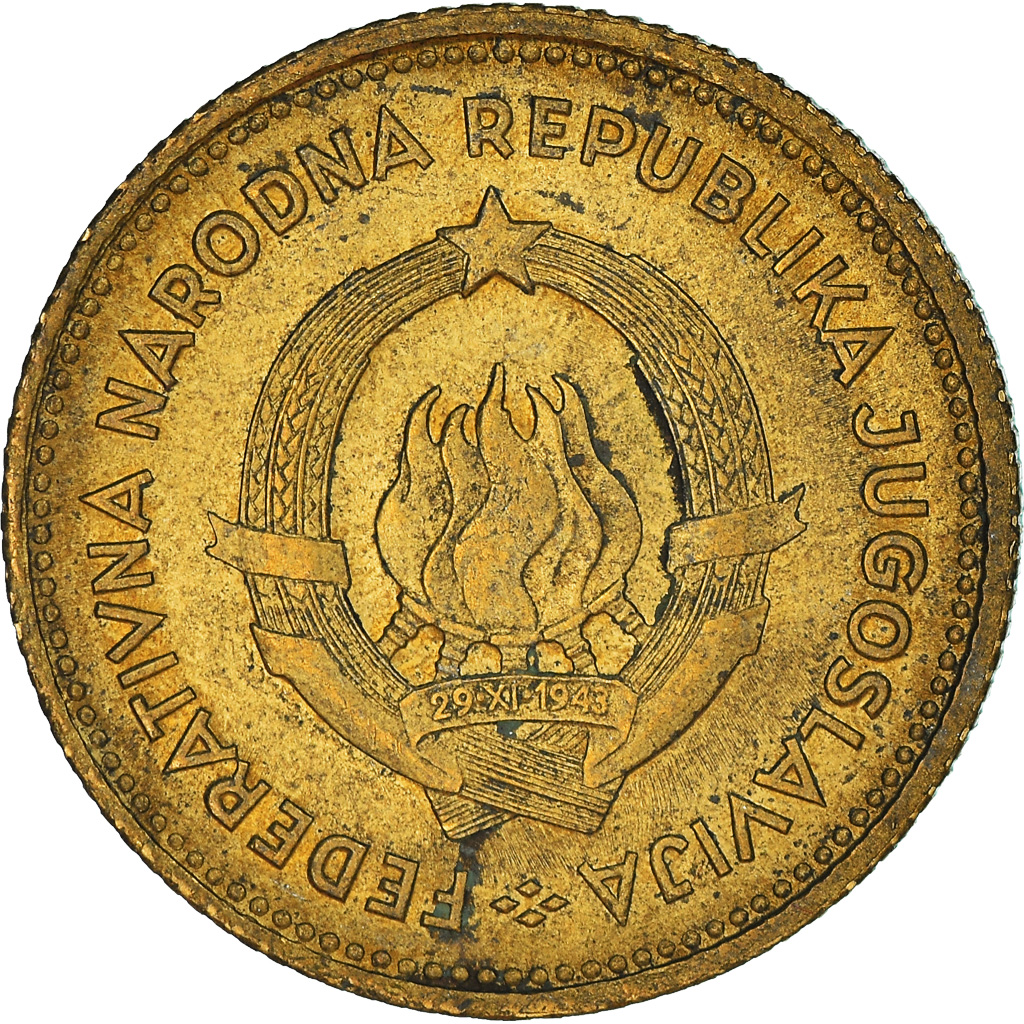 Moneda, Yugoslavia, 10 Dinara, 1955