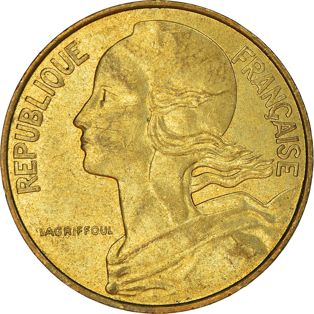 Moneda, Francia, 10 Centimes, 1989