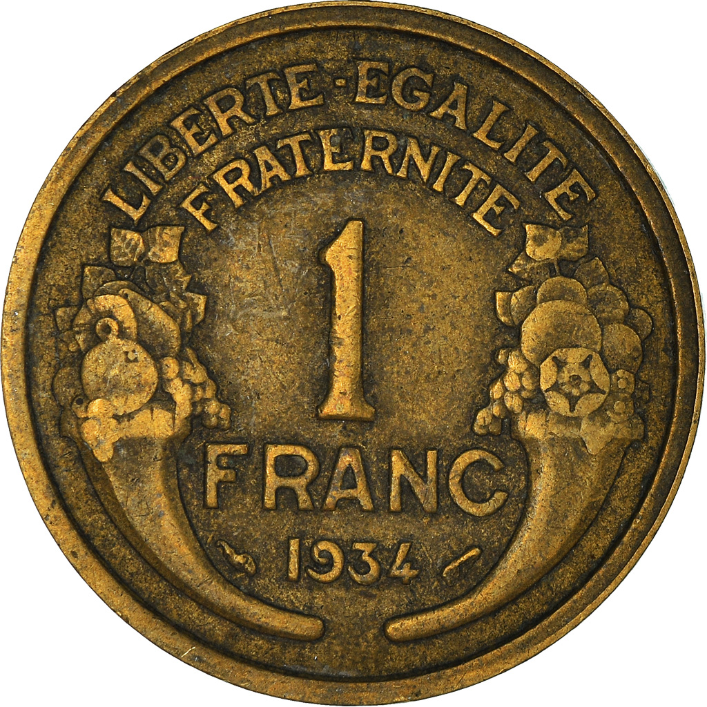 Moneda, Francia, Franc, 1934