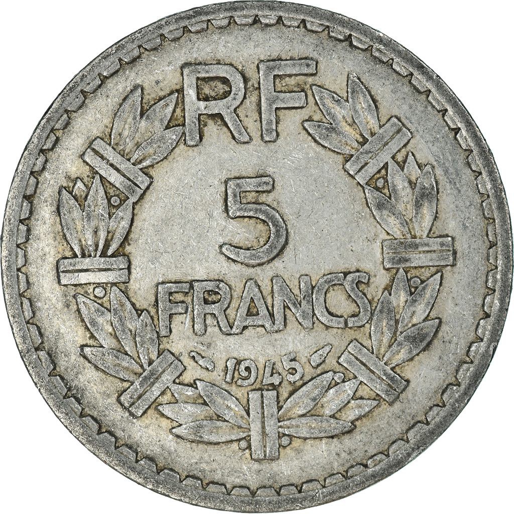 Moneda, Francia, 5 Francs, 1945