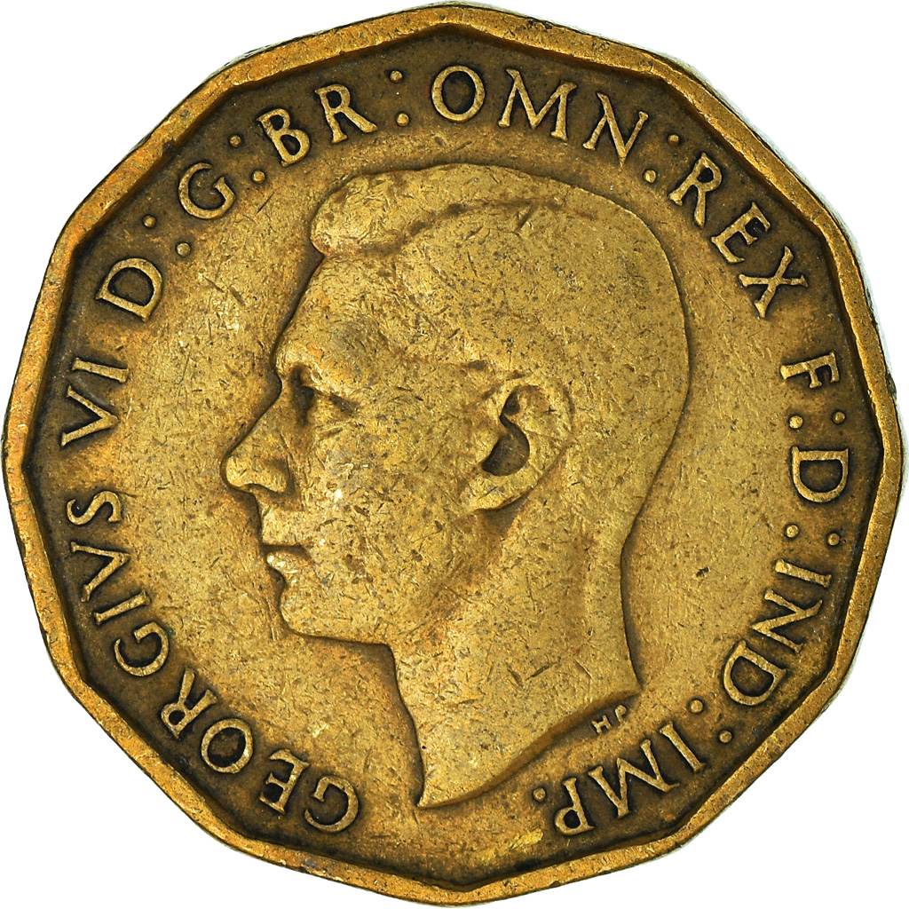 Moneda, Gran Bretaña, 3 Pence, 1942