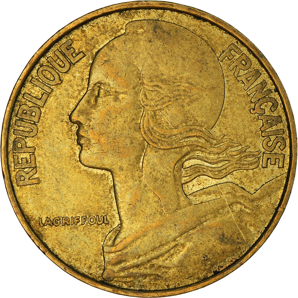 Moneda, Francia, 20 Centimes, 1976